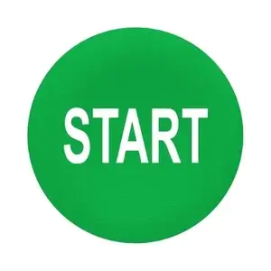 Schneider Electric ZBA333 Flush Pushbutton Insert, Green, START Symbol, 22mm