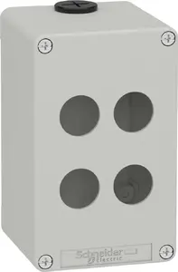 Schneider Electric Harmony XAP Empty Control Station, 4 Cut-outs, Grey