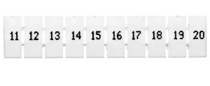 Ergom EZU-5/11-20 Terminal Block Marker, White