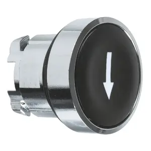 Schneider Electric ZB4BA335 Pushbutton Switch, Metal, Black