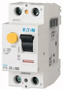 Дифференциальный выключатель Eaton PF6-63/2/03-A 2P 63A 0,3A тип A