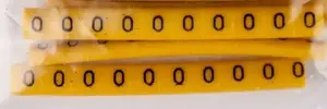 Ergom OZ-0 Wire Marker, Yellow, 100 pcs