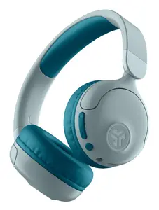 JLab JBuddies Pop austiņas ar galvas stīpu, vadu un bezvadu, Bluetooth, tirkīza