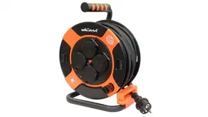 Кабельный удлинитель на катушке Düwi 24630, 4 розетки, H05VV-F 3G1.5, 25 м, IP44