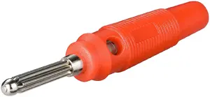 Goobay Stacking Banana Plug, 4 mm, Red, Impact Resistant