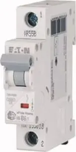 Автоматический выключатель Eaton PL6-B6/1, 1-полюсный, характеристика B, 6А, 6кА