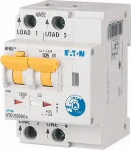Eaton AFDD-25/2/B/003-A Arc Fault Detection Device 2P 25A 30mA Type A