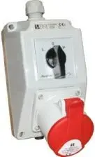 Spamel ZI02R461 Installation Set with 32A 5P Socket and L-0-P Switch