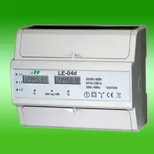 Трехфазный счетчик электроэнергии F&F LE-04D 100A 230/400В с ЖК-дисплеем