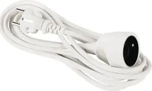 Elcan PM-BW-1G-30 Power Extension Cord, 1 Socket, 3m, White