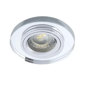 Kanlux MORTA CT-DSO50-SR Ceiling Light, GX5.3, Silver, Glass, IP20
