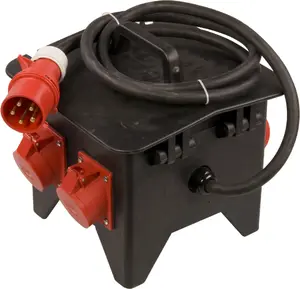 Переносной распределительный щит PCE SŁUPSK 2x32A/5P, 2x16A/5P, 4xSchuko с автоматическими выключателями и УЗО