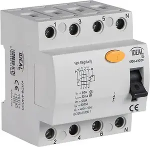 Kanlux 23201 Residual Current Circuit Breaker 4P 63A AC