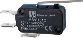 Spamel MSV101C Miniature Switch with Long Flat Lever