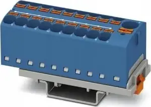 Распределительный блок Phoenix Contact PTFIX 10/18X4-NS35, синий