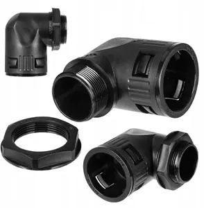 Schneider Electric ANA-QUICK 90-Degree Conduit Fitting M32x1.5 for NW29 Conduit, Black