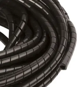 Спиральная оплетка для кабеля EM Group, 8 мм x 10 м, черная