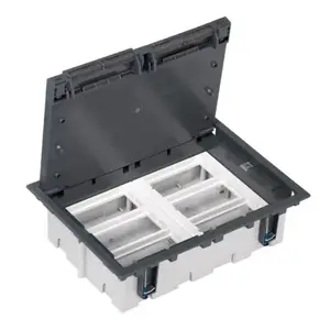 Напольный лючок Kontakt-Simon SF610/1, 12xK45 и 2xSM302/9, серый, IP40