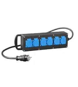 Силовой удлинитель ELEKTROPLAST RS-P прорезиненный 6x2P+Z со штекером 16A