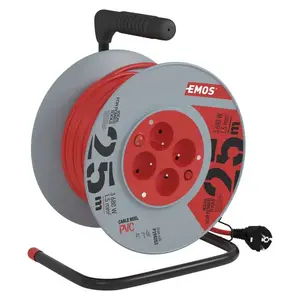 Сетевой удлинитель EMOS P194253 25 м, 4 розетки, IP20