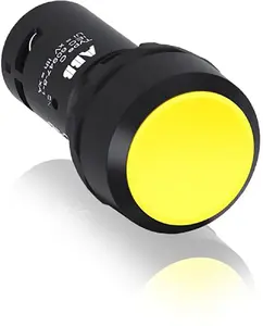 ABB CP1-10Y-11 Monostable Pushbutton 22mm Concave Yellow 1NO+1NC