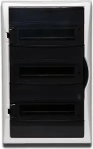 ELEKTROPLAST ECONOMIC BOX RP 3/36 Flush-Mounted Modular Distribution Board, 3x12 Modules, IP40, Transparent Door