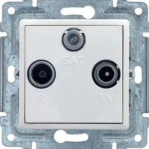 KOS Vena RTV/SAT End Antenna Socket White