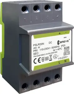 Импульсный блок питания BREVE PSLR 20 230VAC/12VDC 1.6A для установки на DIN-рейку