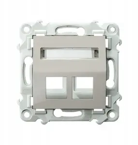 Ospel SZAFIR GPK-2ZS/p/83 Angled Double Keystone Jack Housing, Cashmere Beige
