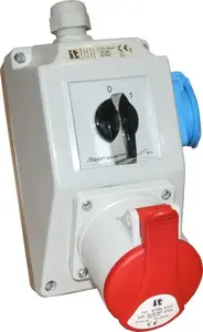 Spamel Installation Set with 32A 5P Socket 0-1 Switch ZI02R441