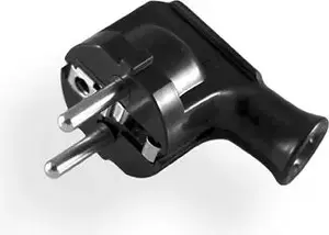 Elgotech WT-20-2 Angled Plug 16A 250V Black