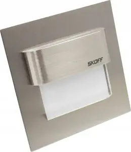 SKOFF TANGO LED padziļināms sienas gaismeklis 230V 0.8W IP20 4000K matēts tērauds