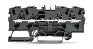 Wago 2004-1405 4-vadu caurejošā spailes bloks, 4 mm², melns