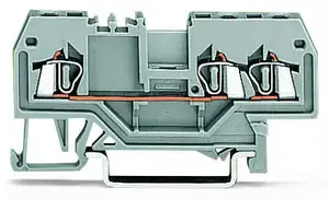 Wago 279-681 3-vadu caurejošā spailes bloks, 1.5 mm², pelēks