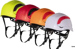 Delta Plus GRAWIBCFL Vented ABS Mountain-Style Safety Helmet, Adjustable 53-63 cm, Fluo White