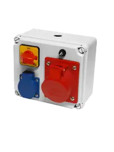 PCE Koło M25 Wall-Mounted Distribution Box 32A 5-Pole with Fuse and 0-1 Switch IP44