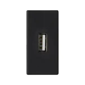 Kontakt-Simon K128B/14 USB Type A Female Socket Outlet, Graphite