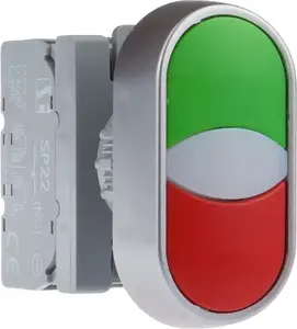 Spamel SP22-2KL-20Z/C Double Push Button 22mm Red/Green 2NO Momentary