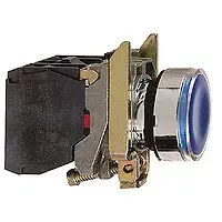 Schneider Electric XB4 Illuminated Push Button, 22mm, Blue, 220-240V AC