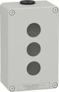 Schneider Electric Harmony XAP Empty Control Station, 3 Cut-outs, Grey, XAPD2203