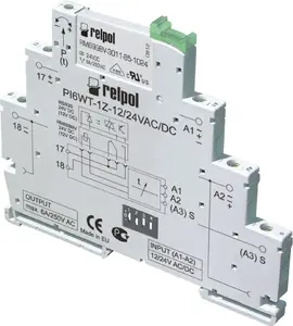 Relpol PIR6WT-1Z-24VAC/DC-R Slim Multifunction Time Relay 6A 24V AC/DC