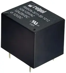 Relpol RM50N-3021-85-1012 Electromagnetic Relay, 12A, 12V DC Coil, 1 NO Contact