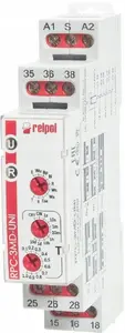 Relpol RPC-3MD-UNI Time Relay, 3P, 8A, 12-240V AC/DC, AgSnO2 Contacts