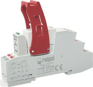 Relpol PI84-024DC-M41G-PS-2012 Interface Relay, 2P, 8A, 24V DC, AgNi Contacts, Push-in Terminals