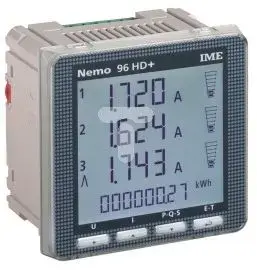 IME S.p.A. NEMO 96 HD+ Network Power Analyzer, Panel Mount, 1-5A, 690V, 80-265VAC/110-300VDC