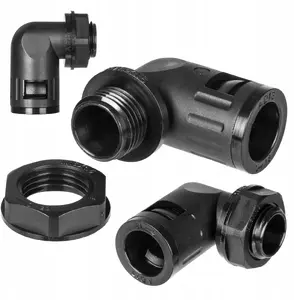 Schneider Electric ANA-QUICK 90-degree conduit gland M16x1.5 for NW10 conduit, black