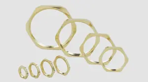 Helukabel 90176 Hexagon Nut M16x1.5 Nickel-Plated Brass, 100 Pieces
