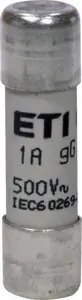 Цилиндрическая плавкая вставка Eti-Polam CH10x38 gG 1A 500V