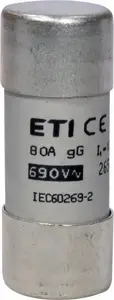 Цилиндрическая плавкая вставка Eti-Polam CH22x58 80A 690V