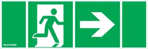 Es-System MONITOR 1 Pictogram 100x300mm, Door and Right Arrow